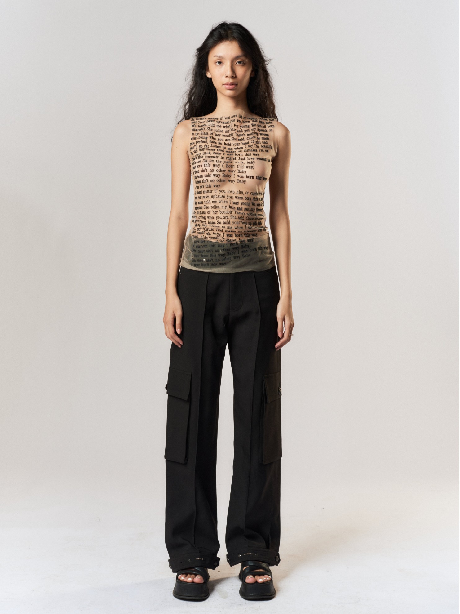 Picture of Full Tattoo Top in Black